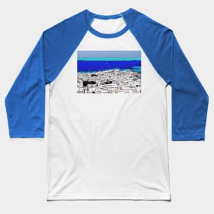 Greek Village By The Sea Baseball T-Shirt